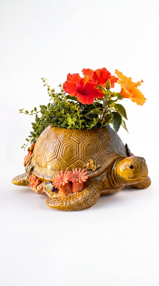 Sea Turtle Flower Pot